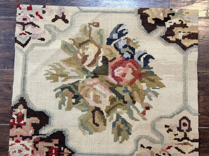 Antique Bessarabian Flatweave Kilim Rug 2x3, Sampler Rug 2 x 3 ft, Small Flatweave, Wool Handmade - Nuvé