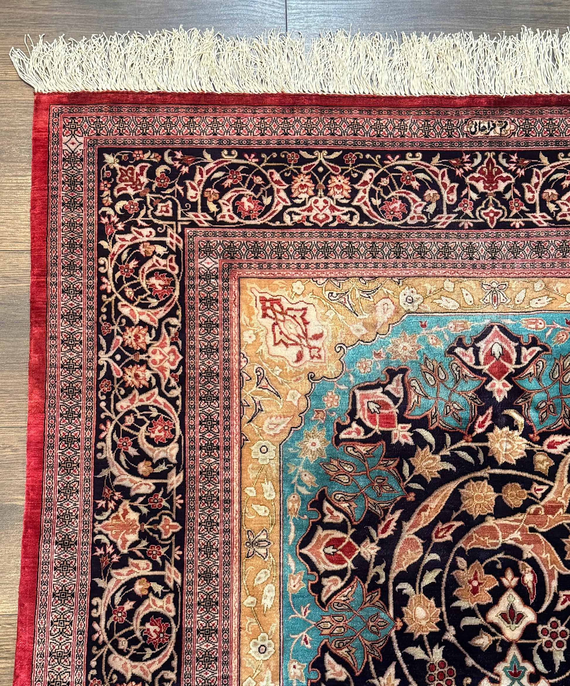 Magnificent Persian Qum Silk Rug 3x5, Exceptionally Fine 780 KPSI, Signed, Rare - Nuvé