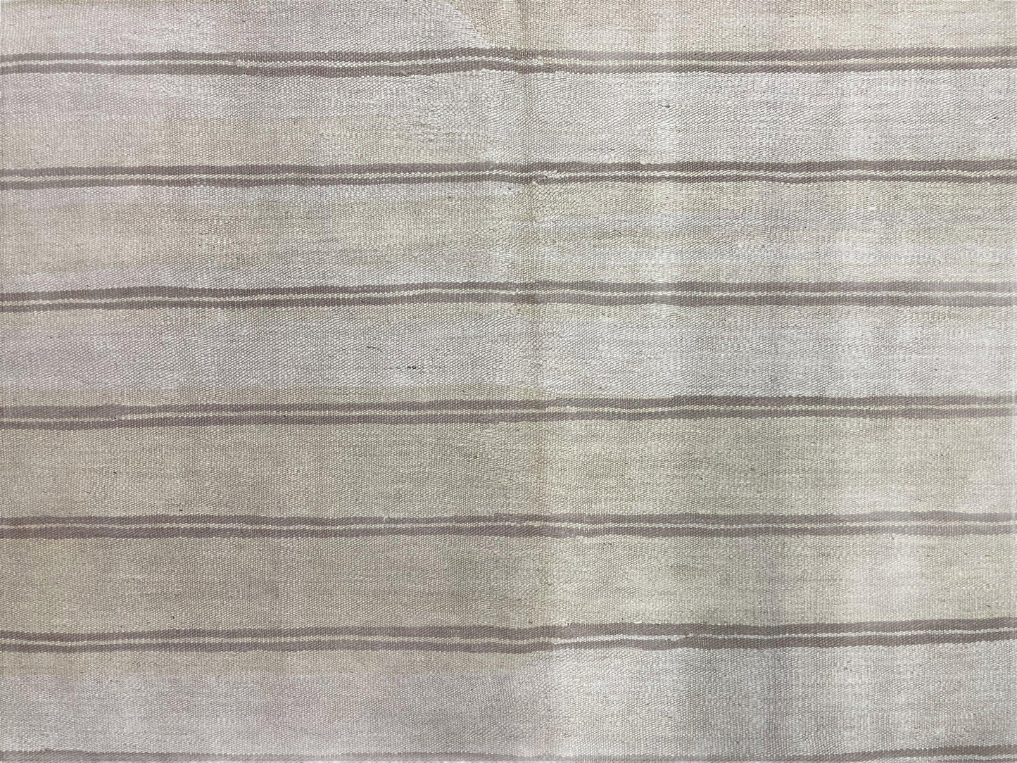 5x8 Turkish Kilim Rug, Flatweave Carpet, Striped Blanket, Southwestern Design, New, Gray, Wool, High Quality, Hand-Knotted - Nuvé