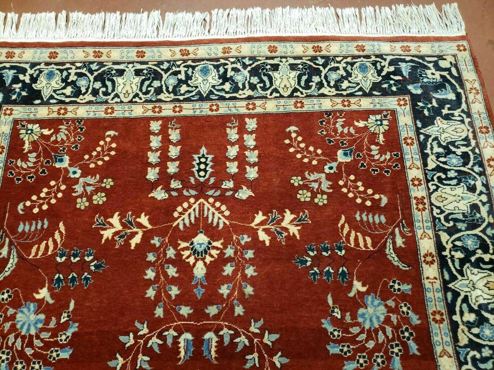 4' X 6' Vintage Handmade Pakistani Rug Highly Detailed Red - Nuvé