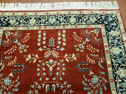 4' X 6' Vintage Handmade Pakistani Rug Highly Detailed Red - Nuvé