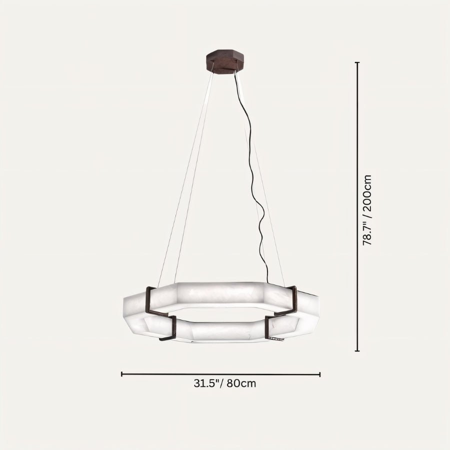 Belos Alabaster Chandelier - Nuvé