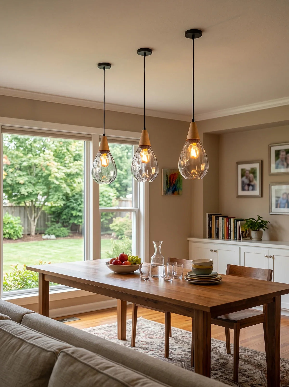 Besnier Rippled Glass Pendant Light