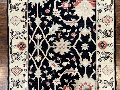 Turkish Flatweave Kilim Rug 3x5, Black, Handmade Vintage Wool Carpet - Nuvé