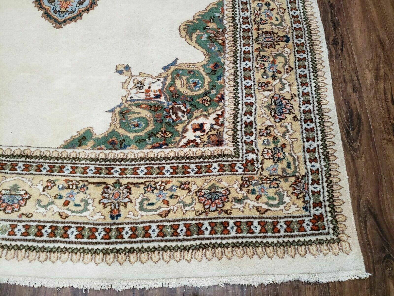 6' X 9' Vintage Handmade India Open Field Tribal Wool Rug Carpet Medallion Nice - Nuvé