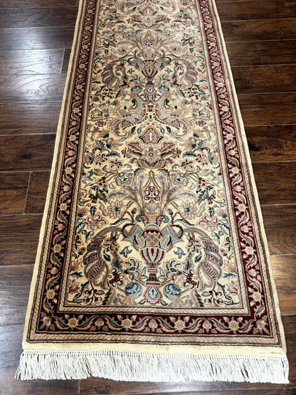Pakistani Runner Rug 2.8 x 14, Pak Persian Hallway Rug, Cream Color - Nuvé
