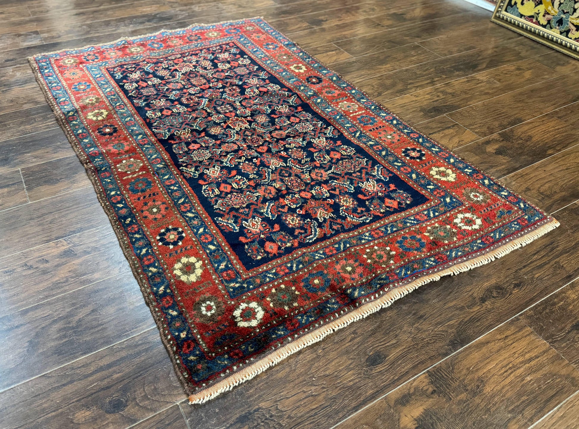 Antique Persian Tribal Rug 4x6, Kurdish Rug - Nuvé