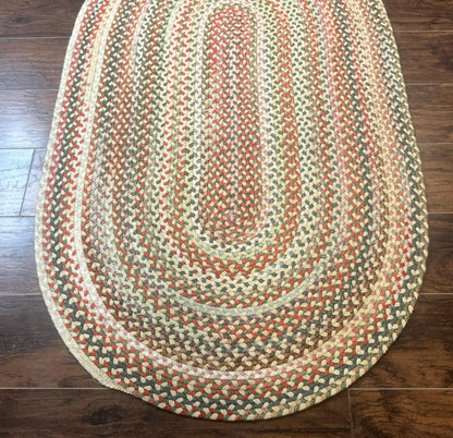 Braided American Oval Rug 3x5, Multicolor, Hand Braided - Nuvé