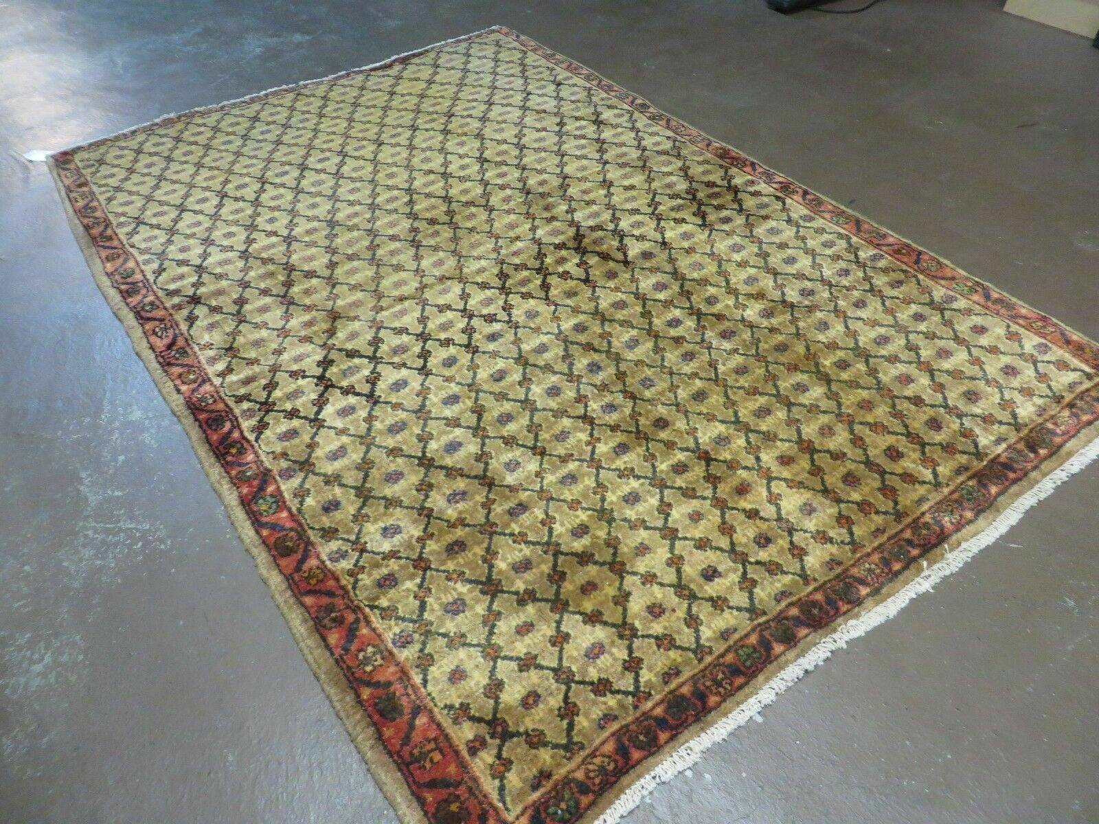 4' X 6' Handmade Indian Allover Wool Rug Camel Hair Color #119 - Nuvé