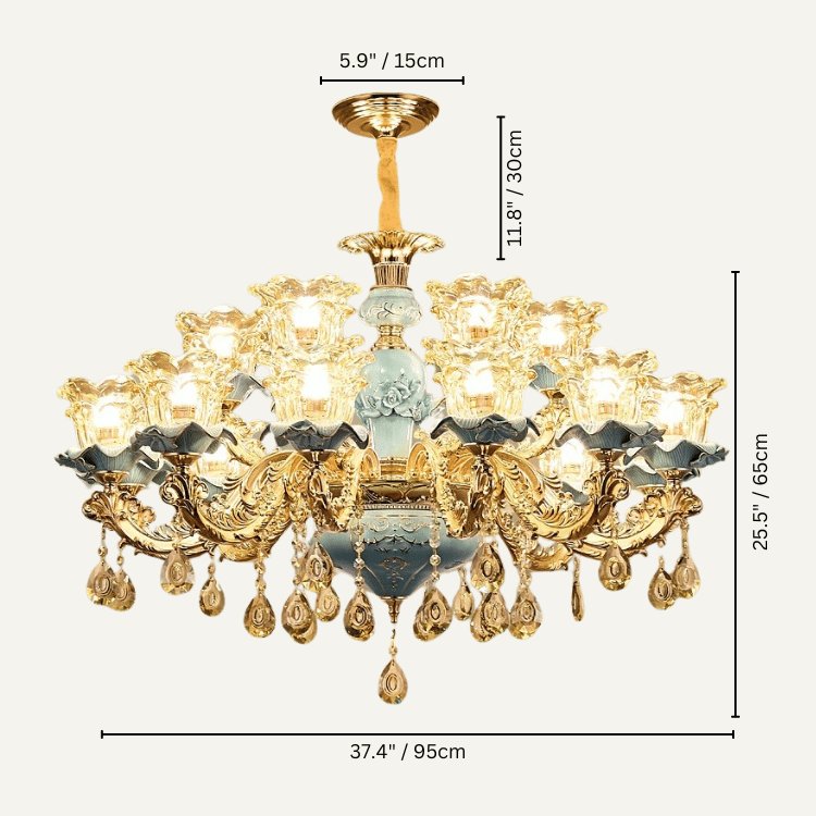 Blanche Chandelier - Blue - Nuvé