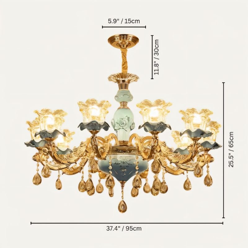 Blanche Chandelier - Blue - Nuvé