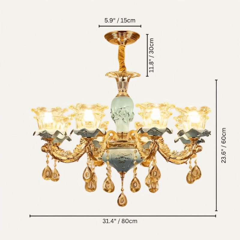 Blanche Chandelier - Blue - Nuvé