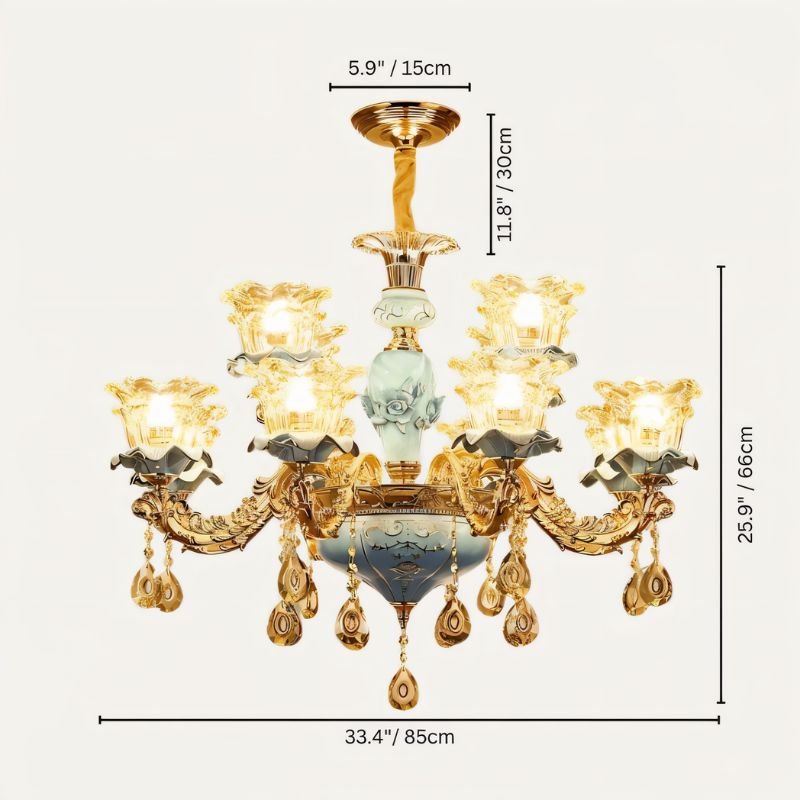 Blanche Chandelier - Blue - Nuvé
