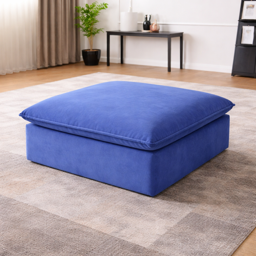 Sabi Modular Boucle Cloud Sofa - Blue - Single Ottoman - Nuvé