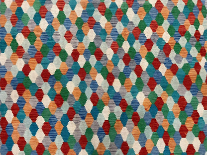 6.5 x 9.5 Colorful Chobi Kilim Rug 6 x 9 Multicolor Turkish Kilim Rug 7x10 Chobi Kilim Rug Playroom Rug Wool Kilim Rug 6x9 New Tribal Kilim - Nuvé