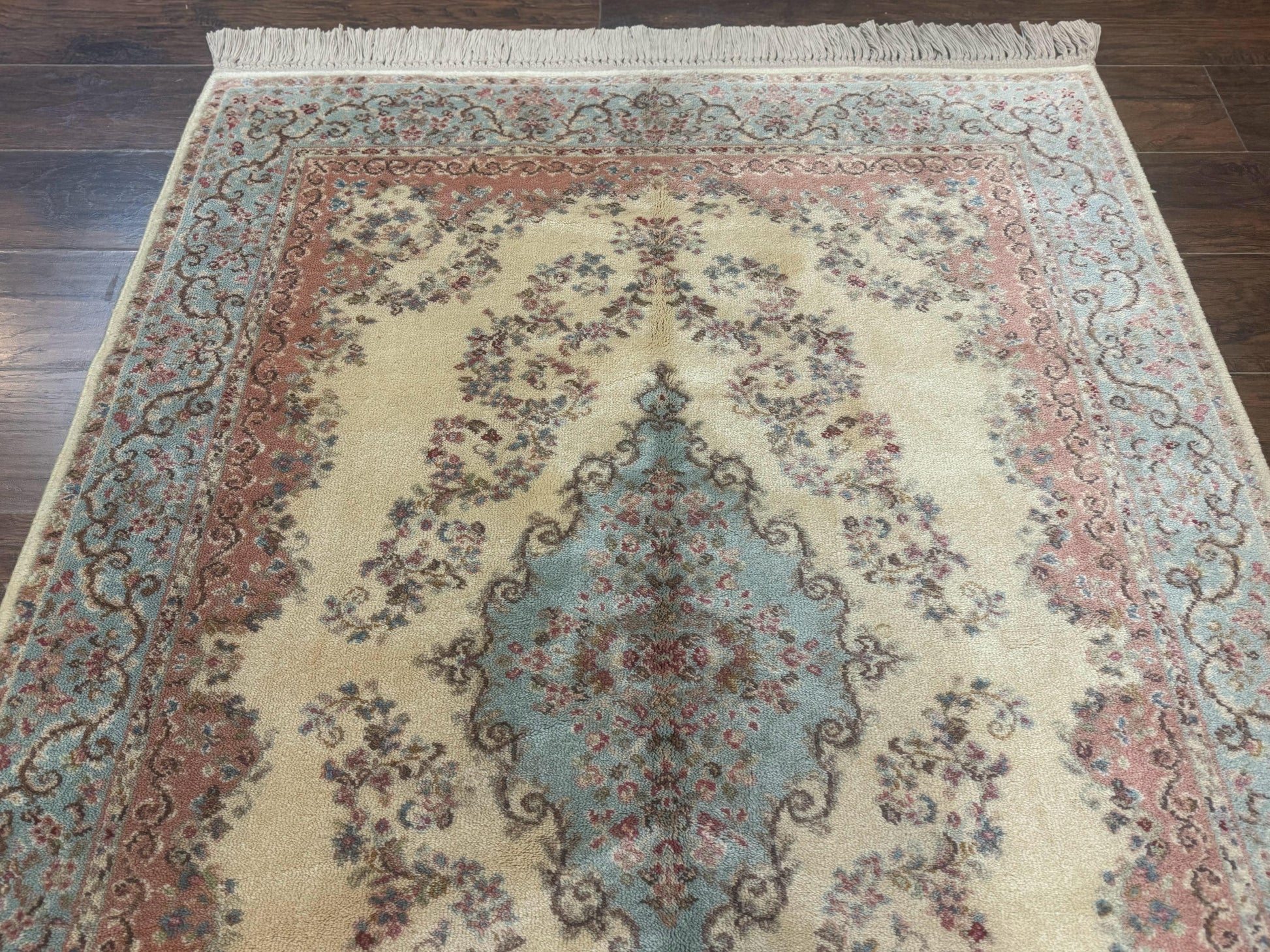 Karastan Rug 4x6, Pastel Ivory Kirman Rug #784, Wool Karastan Carpet, Original 700 Series, Vintage Karastan Area Rug, Discontinued - Nuvé
