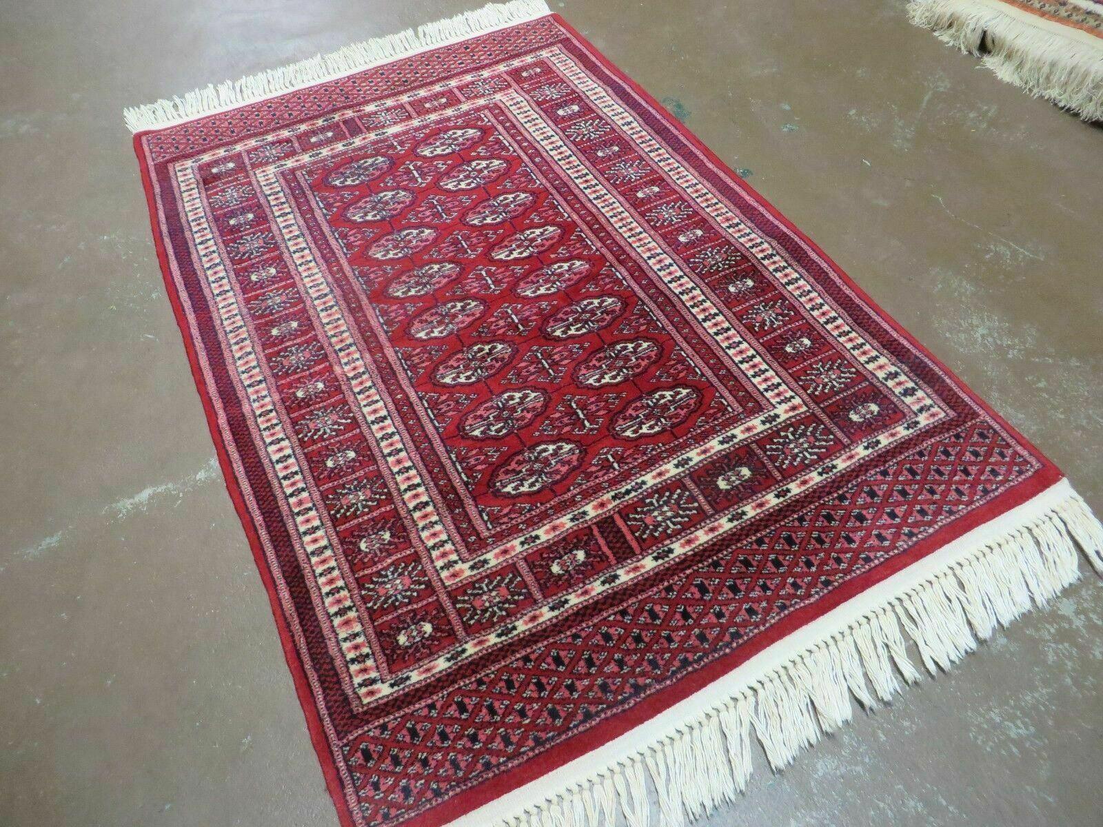 3' X 5' Vintage Fine Handmade Turkoman Bokhara Yamud Rug Carpet Nice - Nuvé