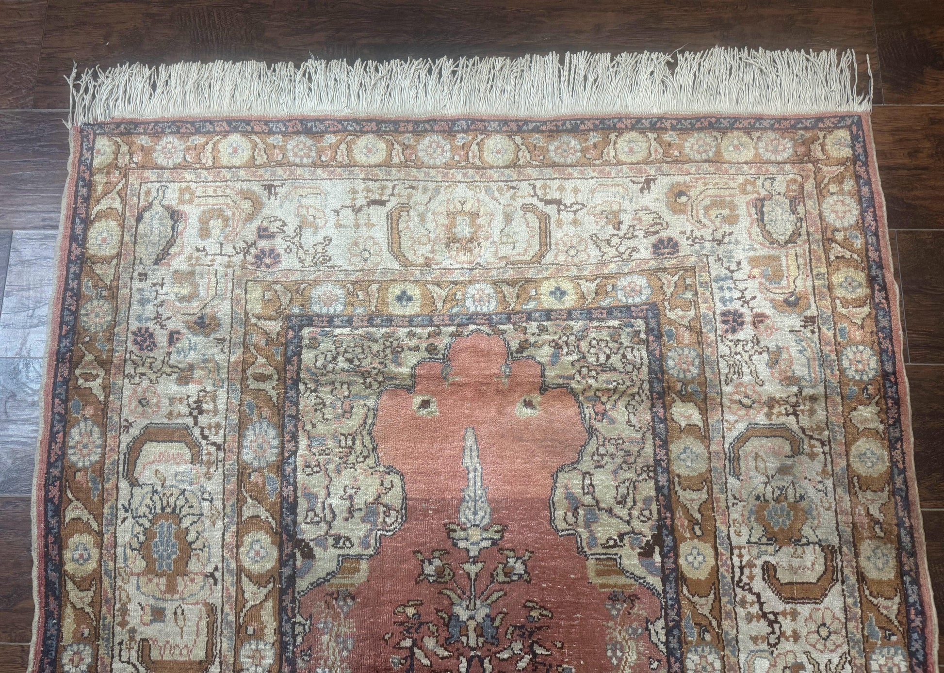 Silk Indian Kayseri Rug 4x6, Haji Jalili Design, Vintage Rug - Nuvé