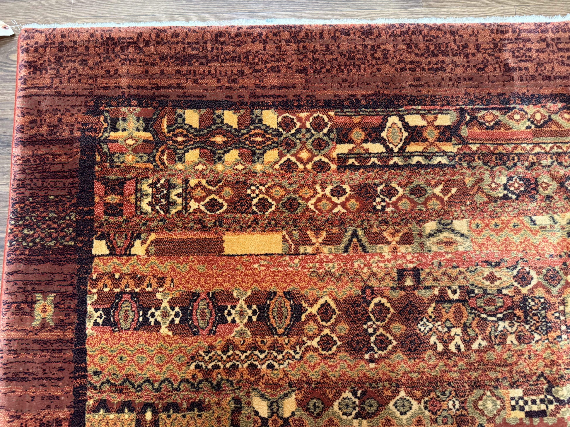 Couristan Rug 8x11 Brown Contemporary Wool Belgium Power Loomed Carpet - Nuvé