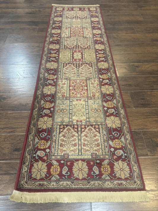 Karastan Runner Rug 2.6 x 8.6, Antique Legends Bakhtiari 2200, Vintage Wool Karastan Runner Rug, Panel Design - Nuvé