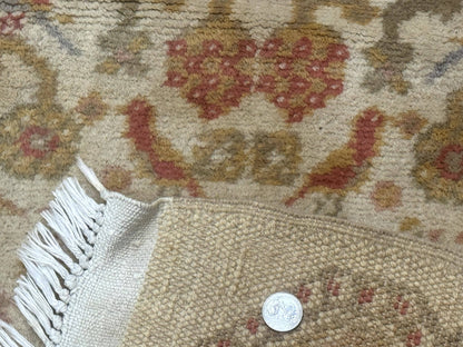 Large Spanish Portuguese Rug 9x15, Beige, Vintage, Allover Pattern, Wool - Nuvé