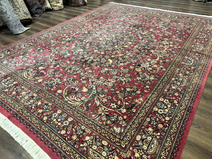 Sino Persian Rug 9x12, Fine 290 KPSI, Rose-Red, Floral Allover - Nuvé