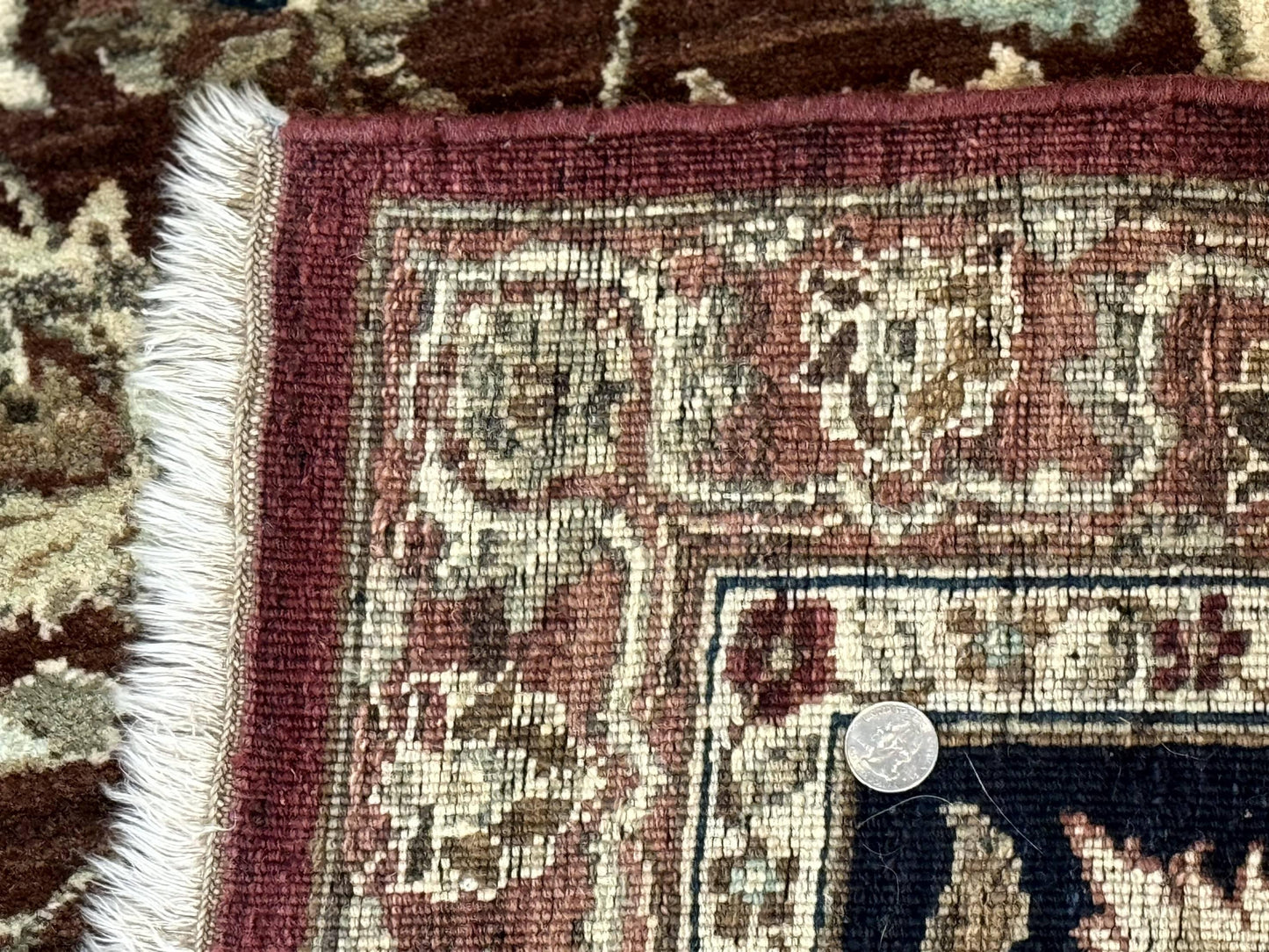 Palace Sized Indian Agra Rug 12x17, Wool Handmade Floral Allover Carpet - Nuvé
