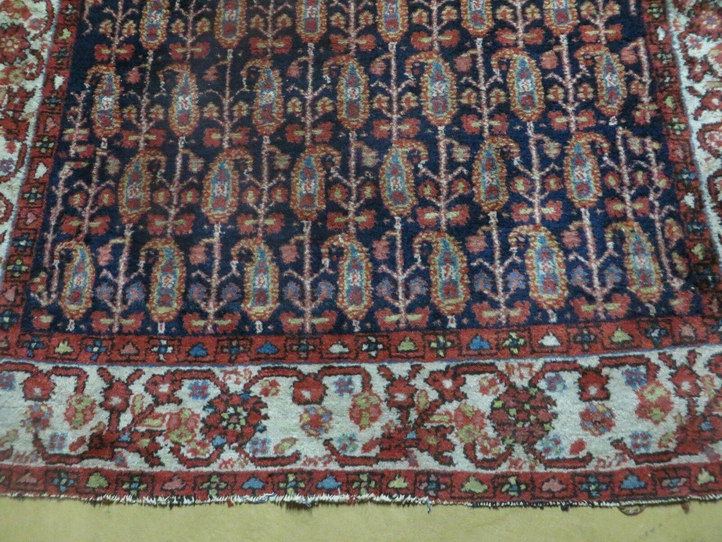 4' X 6' Antique Handmade Turkish Sivas Wool Rug Vegetable Organic Dye Nice Blue - Nuvé