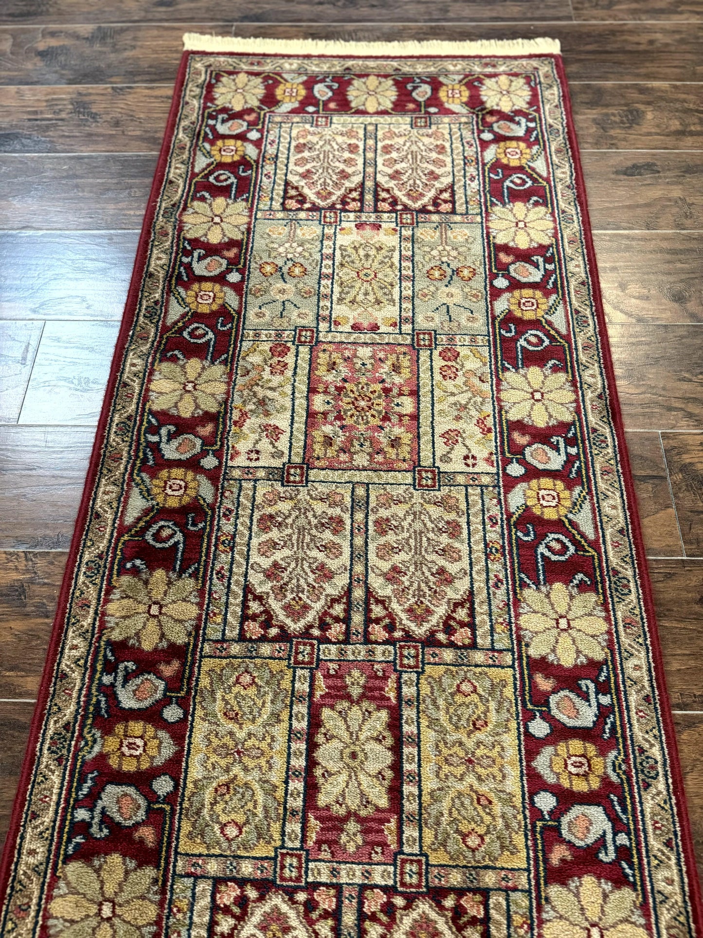 Karastan Runner Rug 2.6 x 8.6, Antique Legends Bakhtiari 2200, Vintage Wool Karastan Runner Rug, Panel Design - Nuvé
