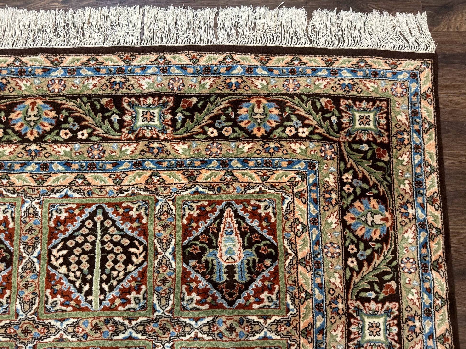 Sino Persian Rug 8x10, Panel Design, Brown, Multicolor, Wool, Cedar Trees - Nuvé