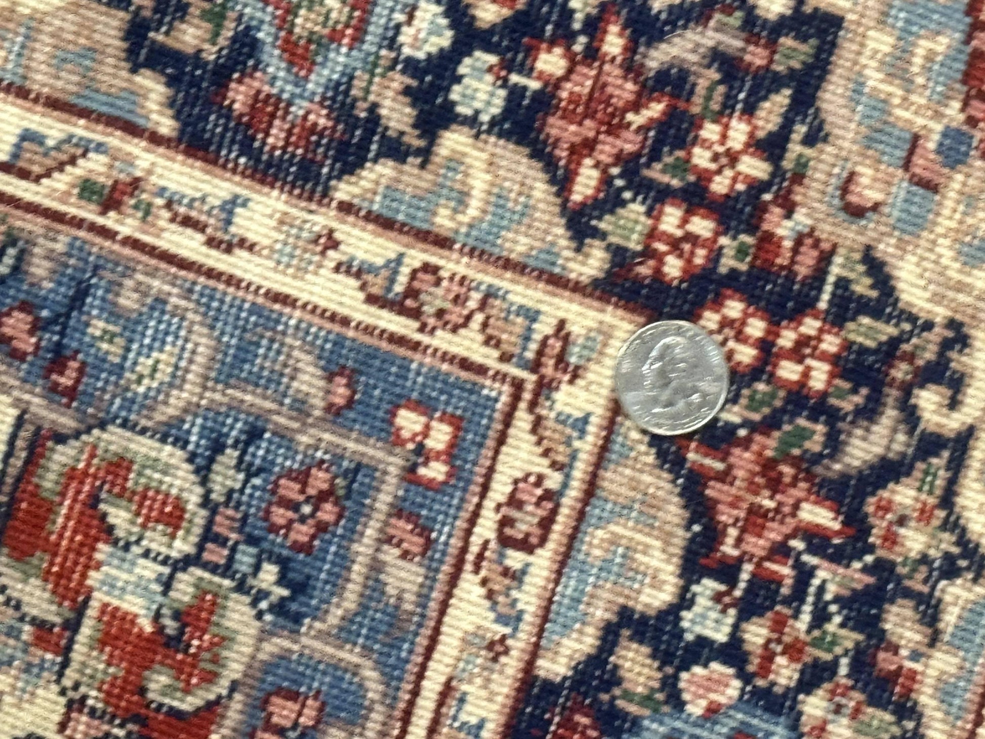 Indo Persian Kerman Rug 3x5, Light Blue, Floral Medallion - Nuvé