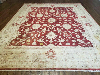 8' X 10' Handmade Peshawar Floral Oriental Wool Rug Hand Knotted Carpet Nice - Nuvé
