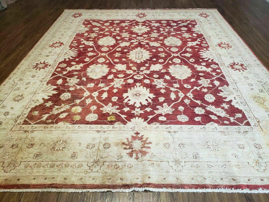 8' X 10' Handmade Peshawar Floral Oriental Wool Rug Hand Knotted Carpet Nice - Nuvé