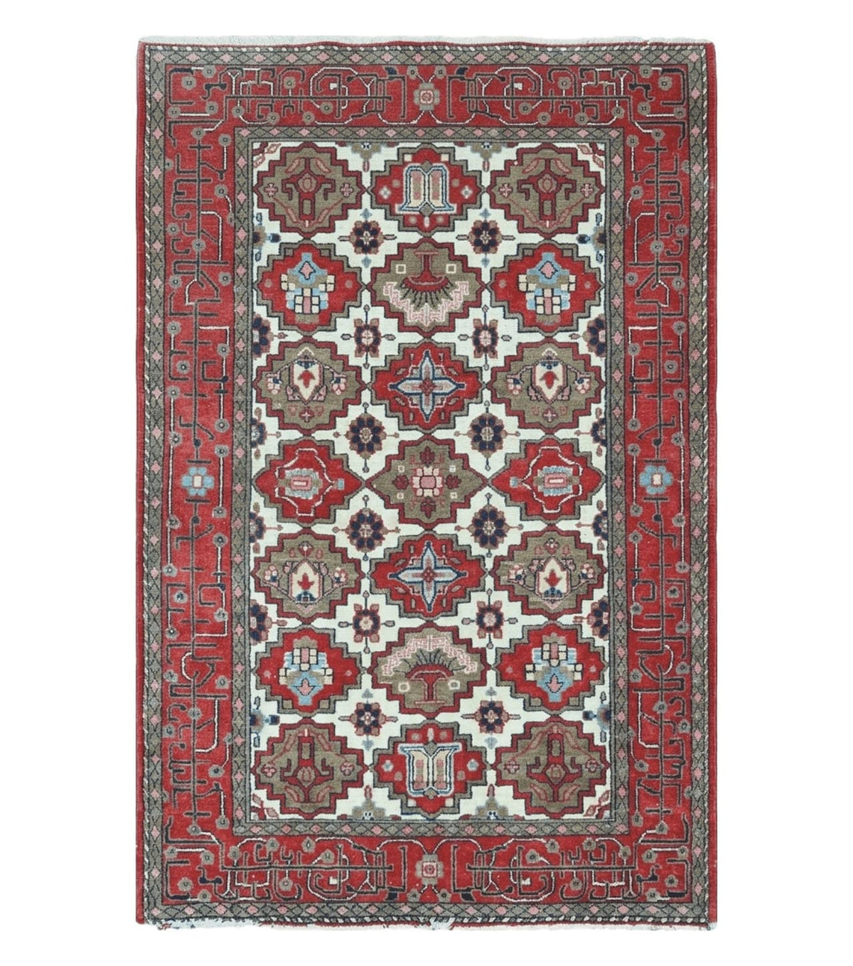 4' X 6' Antique Handmade Turkish Anatolian Wool Rug Vegetable Dyes