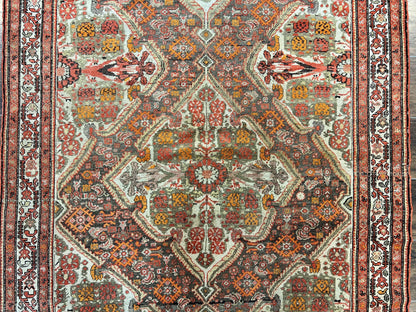 Wonderful Antique Persian Malayer Rug 4x6, Wool Hand Knotted Authentic Oriental Carpet, Very Fine - Nuvé