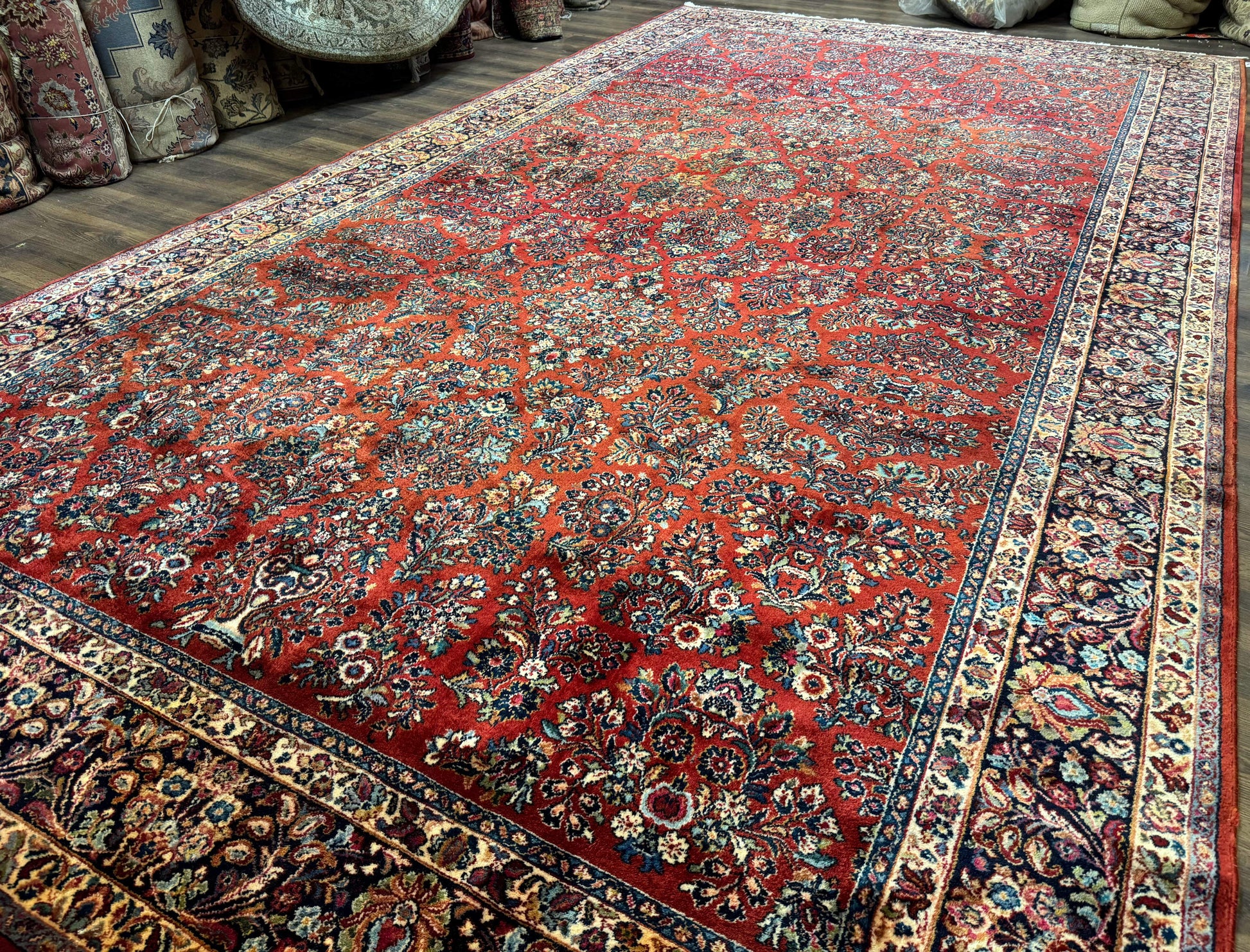 10x18 Karastan Sarouk Rug #785, Wool Large Palace Sized Vintage Karastan Carpet - Nuvé