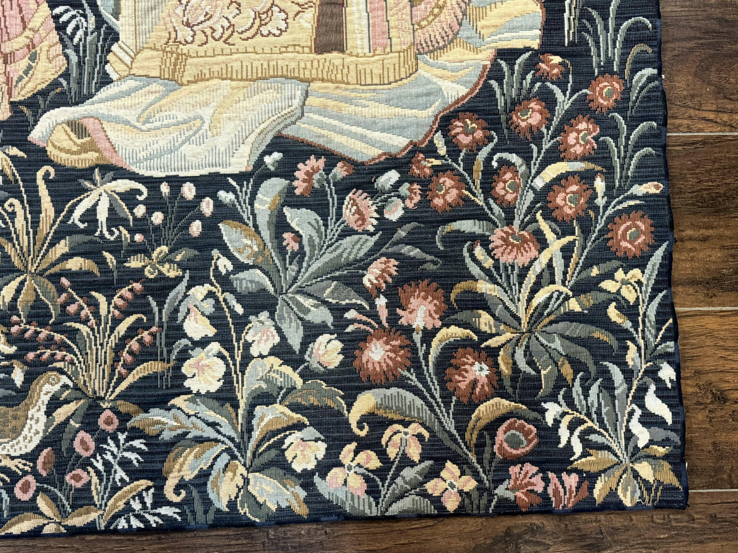 Vintage Belgium Tapestry 4x5, The Concet Musicians, Green - Nuvé