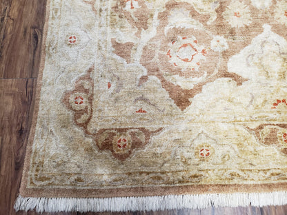 6x9 Pakistani Peshawar Rug, Handmade Wool Carpet, Soft Neutral Colors Rug, Vintage Rug for Modern Home - Nuvé