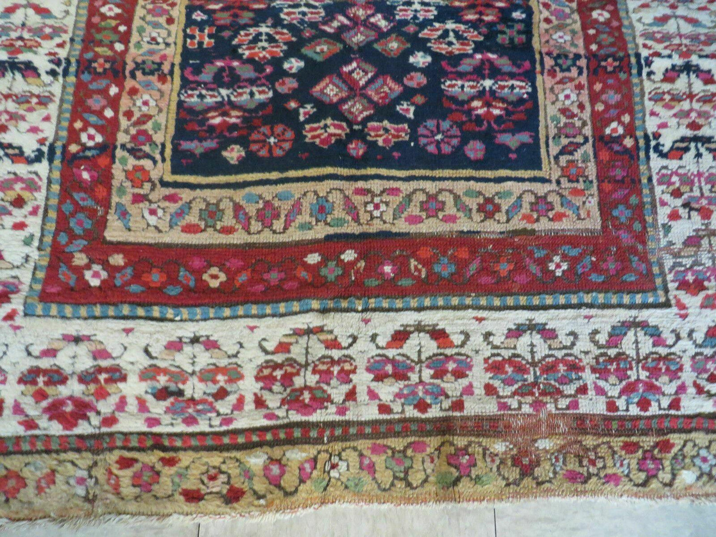 4' X11' Antique Handmade Turkish Anatolian Wool Corridor Kalegy Runner Rug - Nuvé