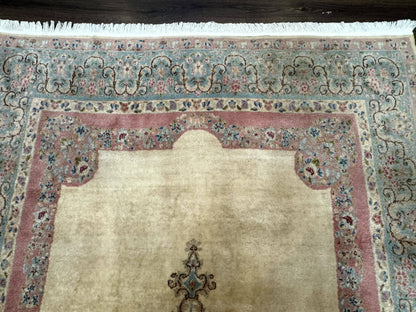 Persian Kerman Rug 6x9, Pastel Colors, Semi Open Field - Nuvé