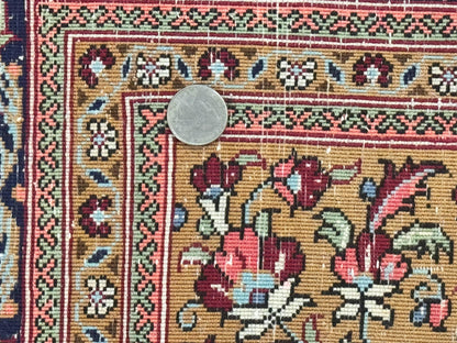Persian Qum Rug 3.6 x 5, Kork Wool, Very Finely Hand Knotted 325 KPSI, Rare, Semi Antique - Nuvé