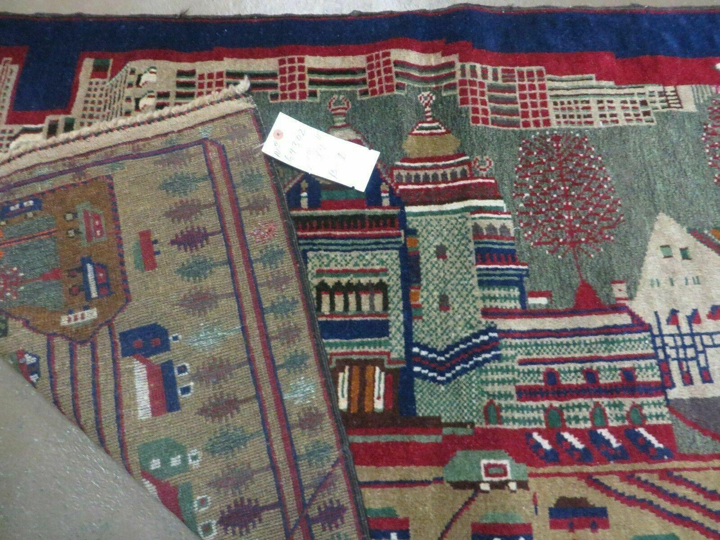 3' X 5' New Vintage Handmade Afghan Balouch Tribal Wool Pictorial Rug # 302 - Nuvé