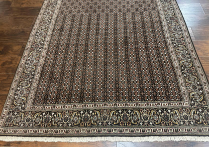 Persian Tabriz Rug 5x7, Black, Allover Pattern - Nuvé