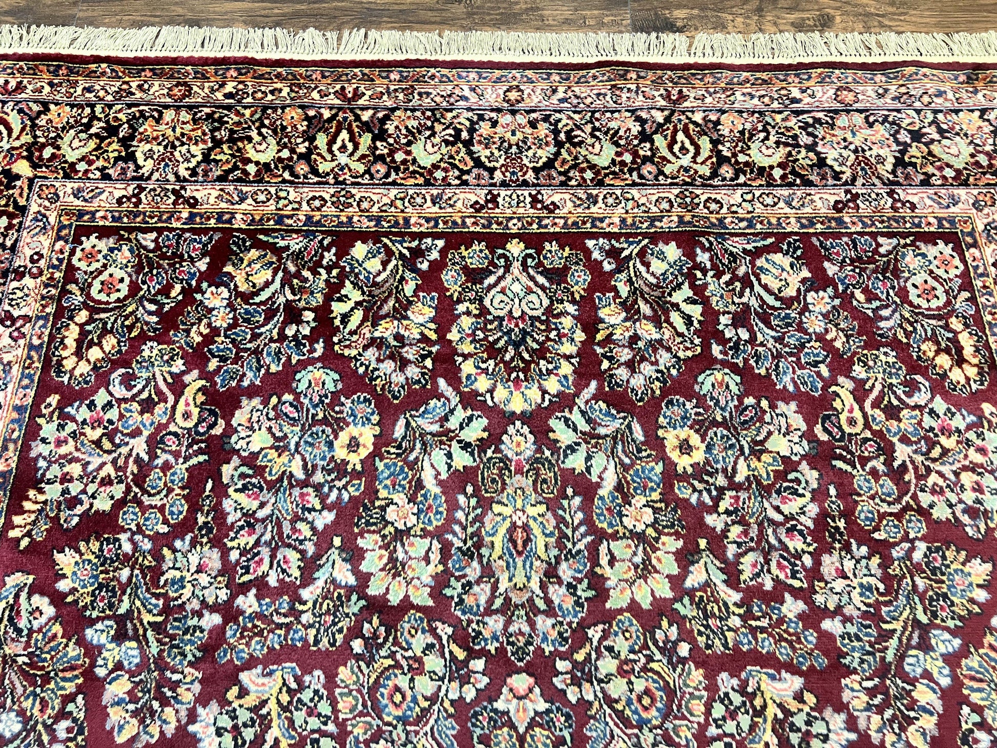 Karastan Rug 9x12 Red Sarouk #785, Wool Karastan Carpet, Discontinued Vintage, Original 700 Series, Karastan Area Rug - Nuvé