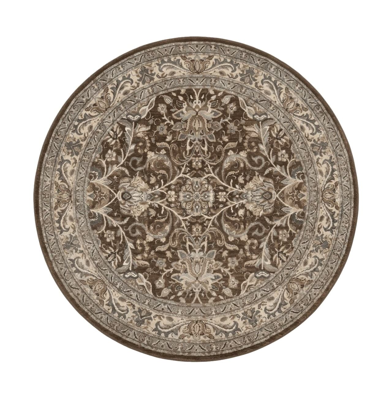 Round Karastan Rug 8x8 ft, Euphoria New Bridge Karastan Rug, Indo Mahal Design