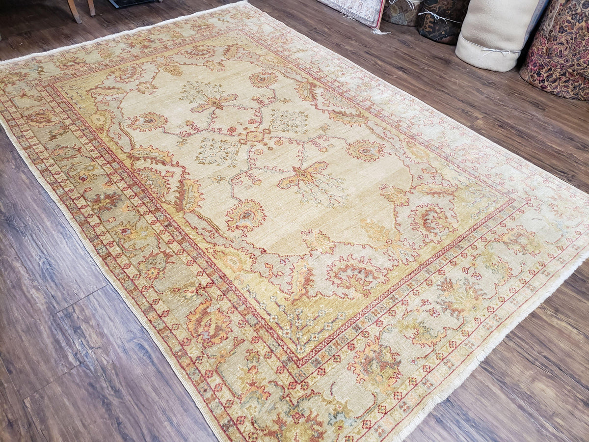 6x9 Turkish Oushak Rug, Wool Rug, Hand Knotted