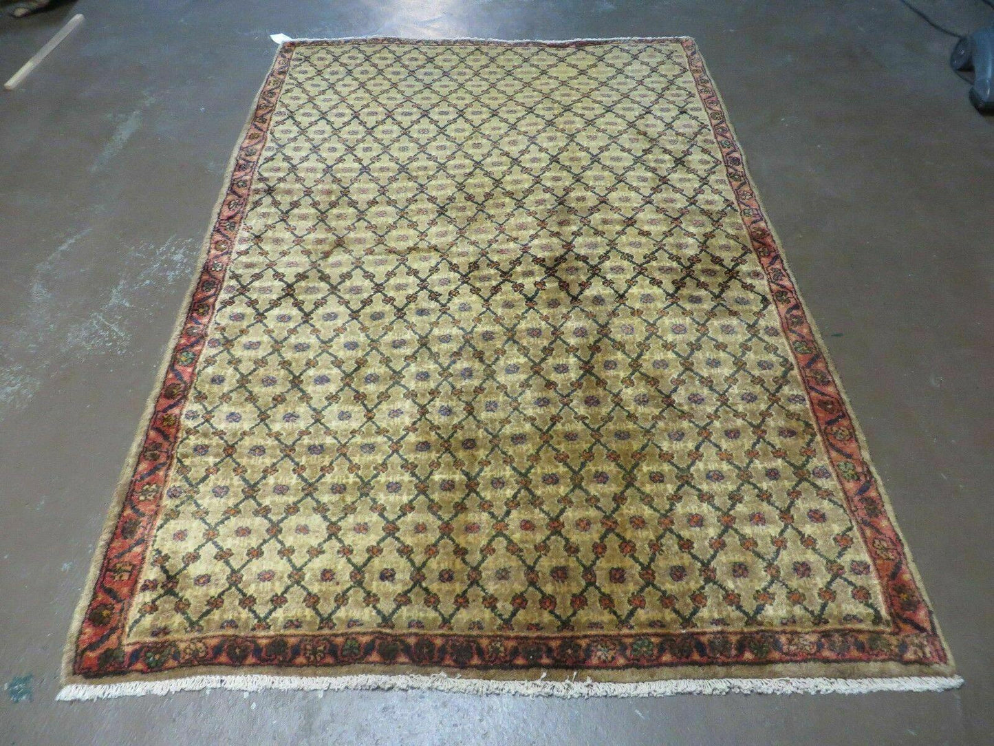 4' X 6' Handmade Indian Allover Wool Rug Camel Hair Color #119 - Nuvé