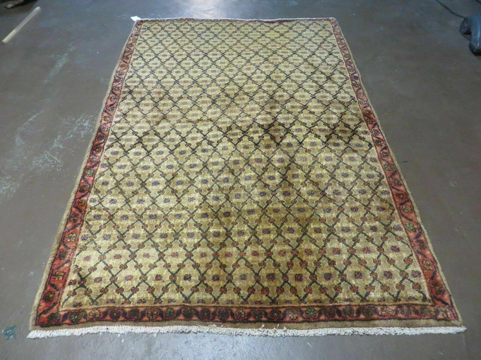 4' X 6' Handmade Indian Allover Wool Rug Camel Hair Color #119 - Nuvé