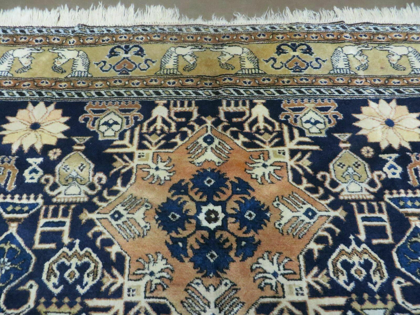 Persian Qum Rug 5.6 x 8.8, Navy Blue - Nuvé