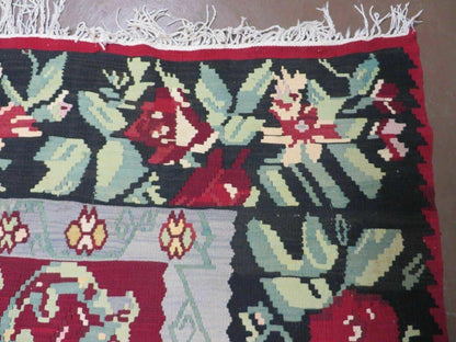 8' X 11' Karabagh Kilim Handmade Flat Weave Wool Rug Vegi Organic Dyes Nice - Nuvé